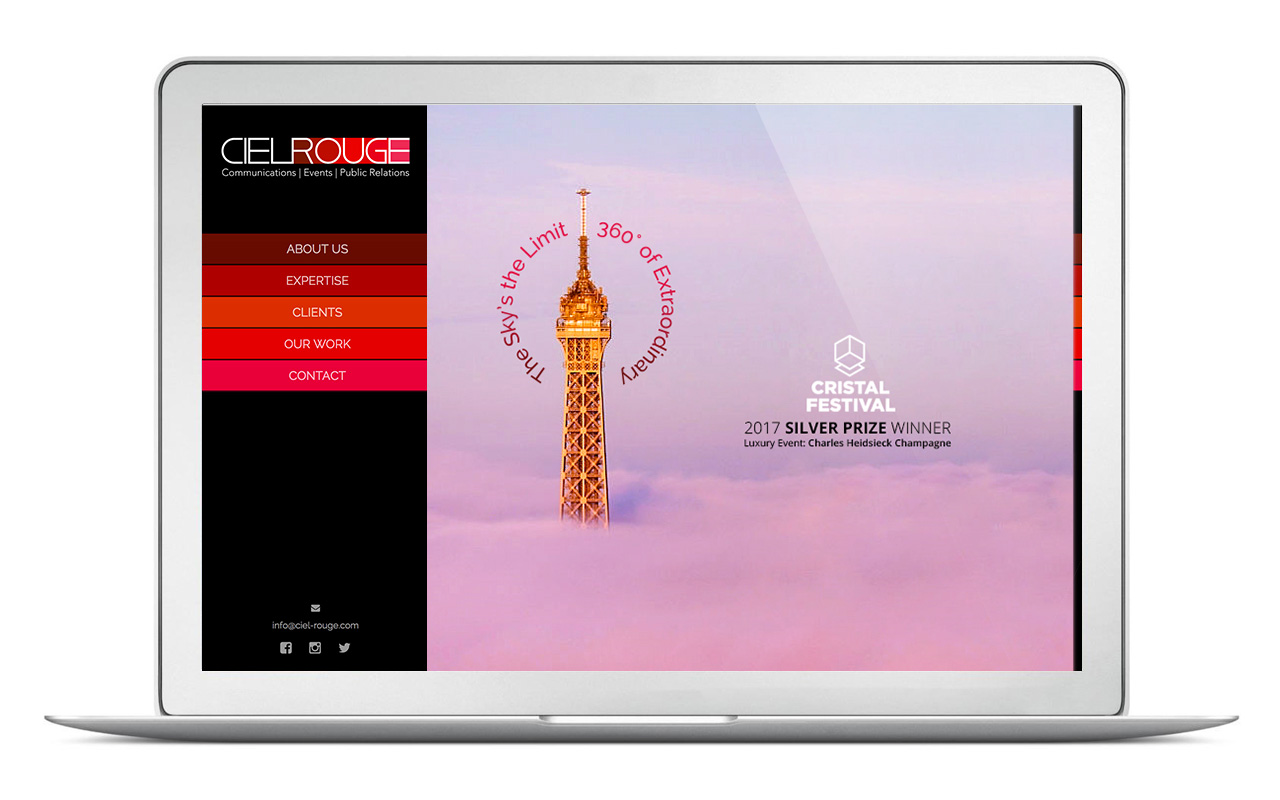 Webdesign du site Ciel Rouge
